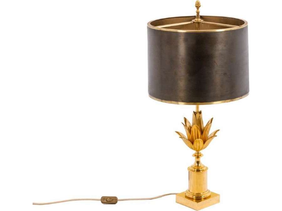 Maison Charles Bronze "Lotus" Lamp of the 20th century 1960's