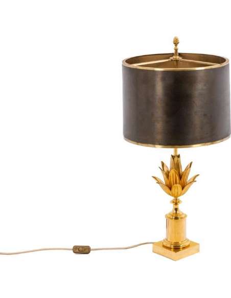 Maison Charles, Bronze and brass "Lotus" lamp, 1960s, LS4579691 - lamps-Bozaart