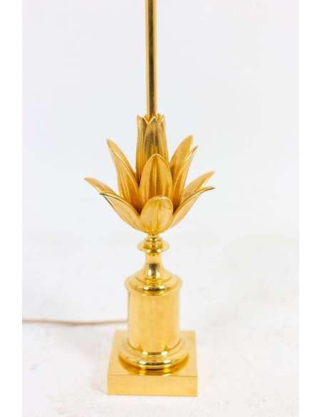 Maison Charles, Bronze and brass "Lotus" lamp, 1960s, LS4579691 - lamps-Bozaart