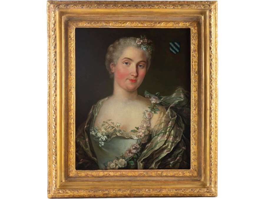 Portrait de Pauline Cadeau de Cerny. XVIIIème siècle.