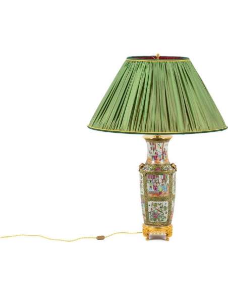 Large Canton Porcelain Lamp, Circa 1880 - lamps-Bozaart