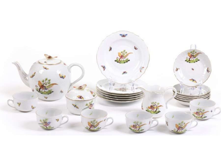 Herend : service à thé porcelaine 21 pièces+ 20ème siècle