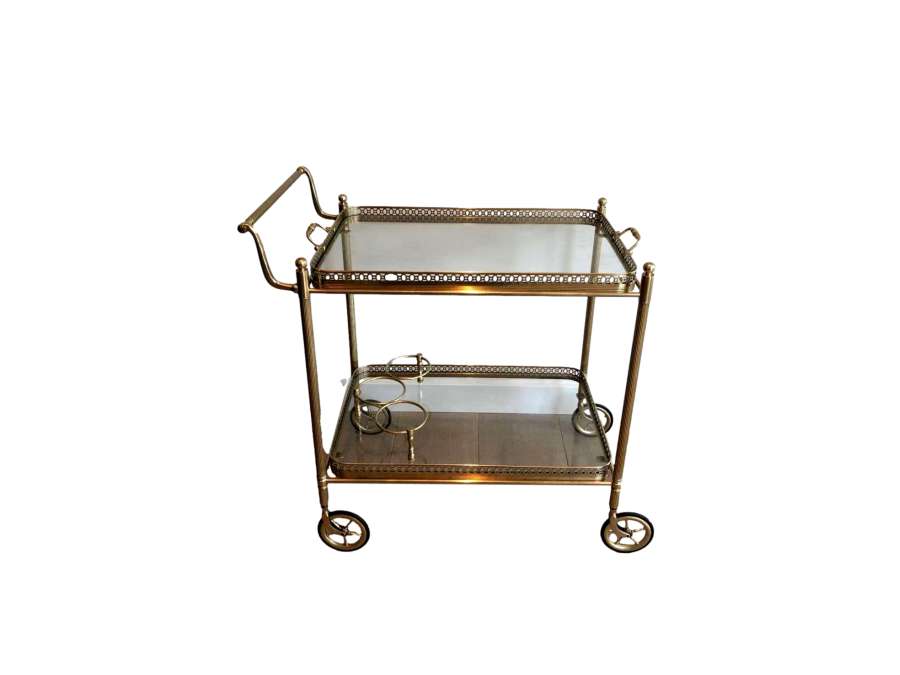 Brass rolling table+ from the 20th century + Maison Jansen, year 40