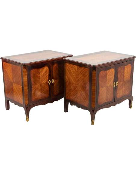 Pair Of Louis XV Style Sideboards In Violet Wood, Circa 1900 - Ls4279951 - Sideboards - Rows-Bozaart