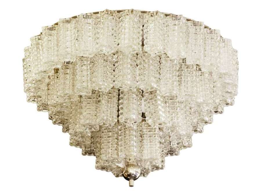 Italian glass chandelier of the 20th century 1960s