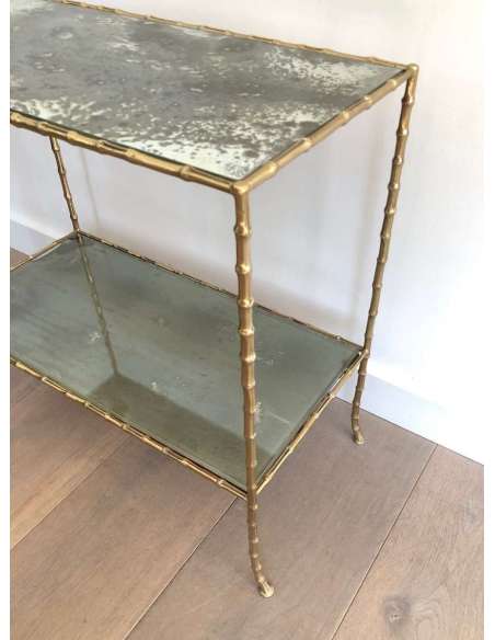 Bronze side table +of the 20th century, Modern design-Bozaart