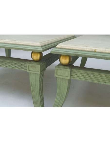 Pair Of Etruscan-style Coffee Tables In Patinated Bronze, Circa 1970 - LS33001601 - Coffee Tables-Bozaart