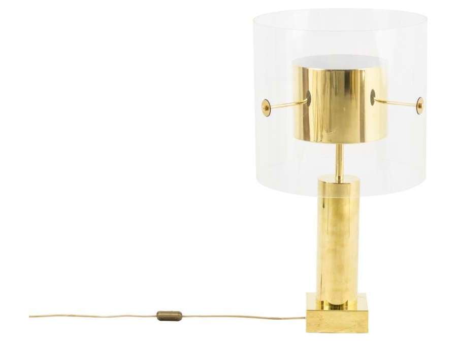 Gilded brass lamp+ from the 20th century. 1960's