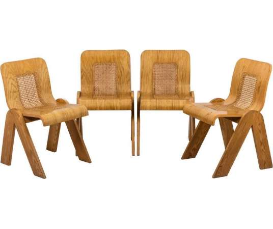 Gigi Sabadin, Series Of Four Plywood Chairs, 1970s. - Ls4541951 - Design Seats