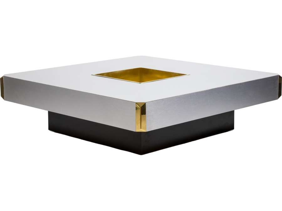 Willy Rizzo: Aluminum coffee table+ circa 1970