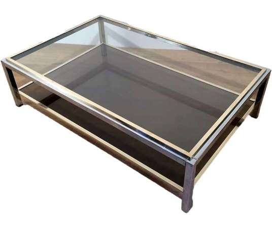 Table Basse vintage en Chrome en Chrome