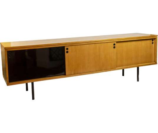 Joseph-André Motte : sideboard in blond ash+ circa 1950s