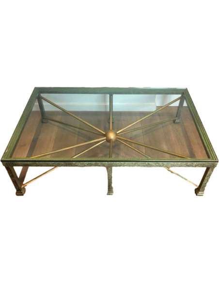 20th Century Steel and Wrought Iron Coffee Table-Bozaart