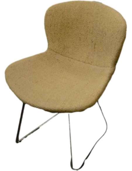 4 Beige Fabric Chairs - Harry Bertoïa - Knoll - 1950-59 - Design Seats-Bozaart
