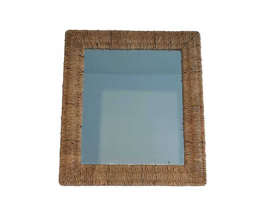 Wall-mounted mirror made of 20th century rope