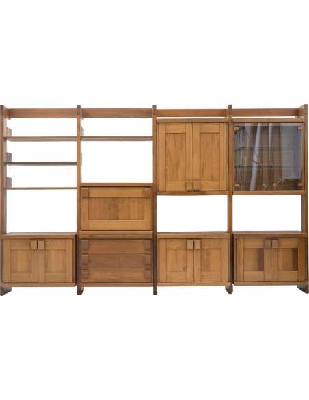 Maison Regain: Bookcase-shelf in elm from 20th century-Bozaart