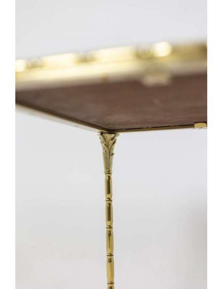 Table basse en laque et bronze du 20éme siècle-Bozaart