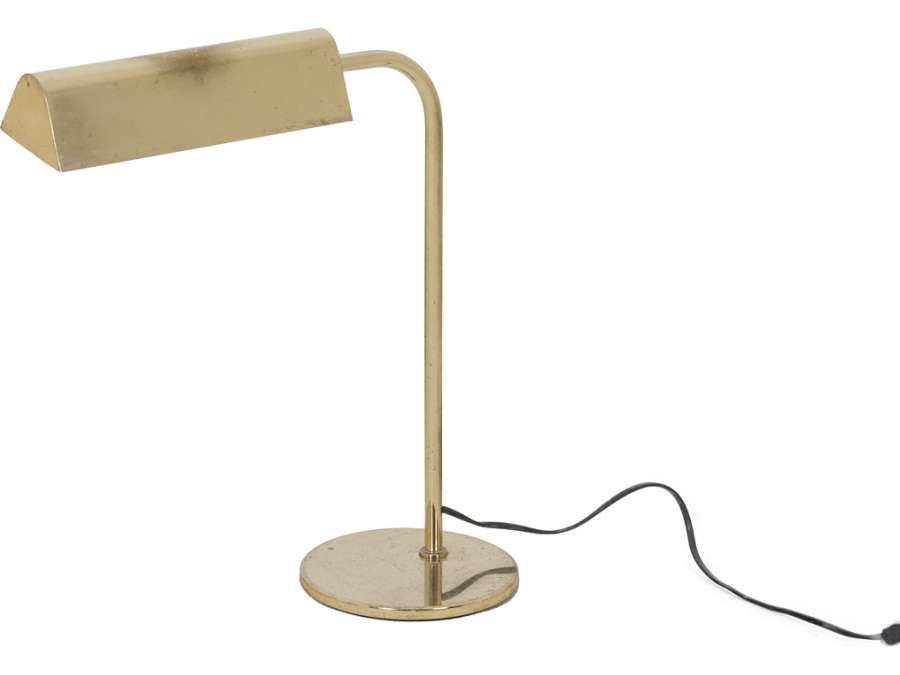 Library lamp in gilded brass+ from the 20th century