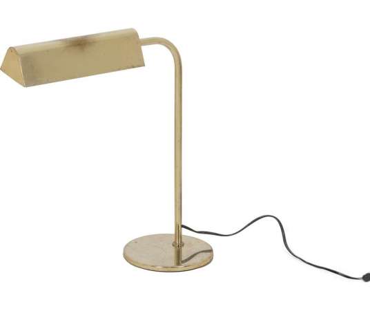 Library lamp in gilded brass from the 20th century