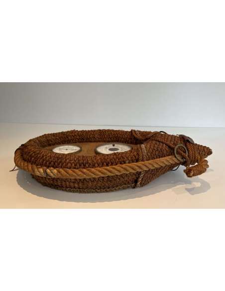 Barometer in rope of Audoux Minet of the 20th century-Bozaart