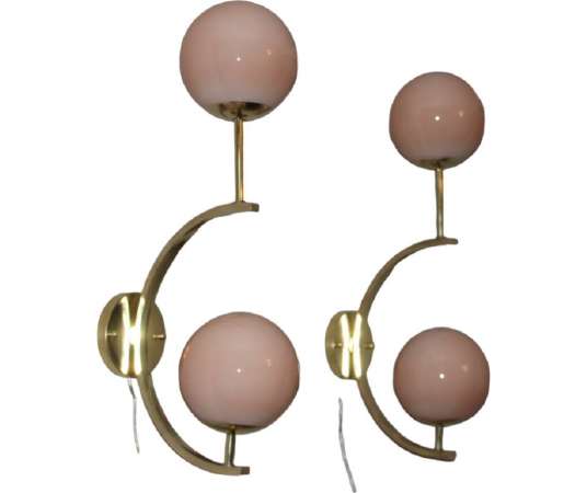 Pair of vintage Italian sconces from the 20th century
