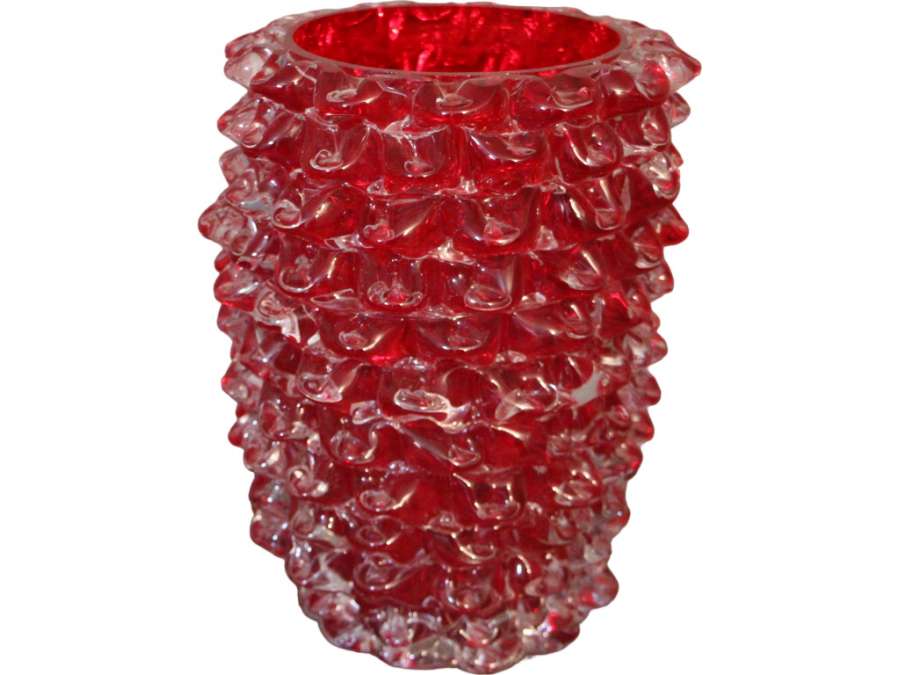 Vintage vase en verre de Murano+ du 20ème siècle