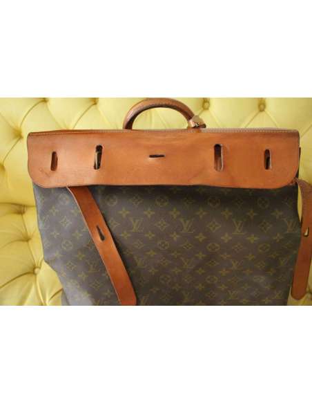 Vintage sac steamer Louis Vuitton en toile du 20ème siècle-Bozaart