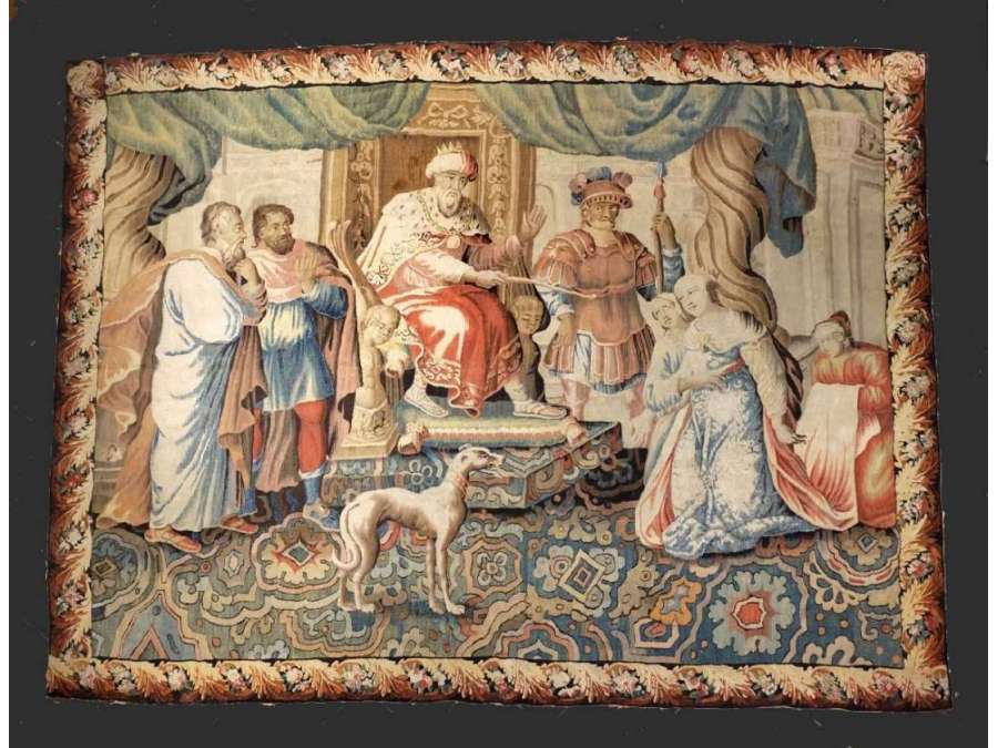 Antique Aubusson tapestry from the Louis 15 period