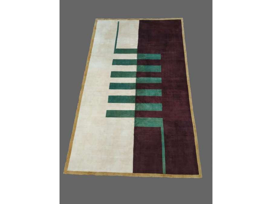 Art Deco wool rug + Modern design, year 30