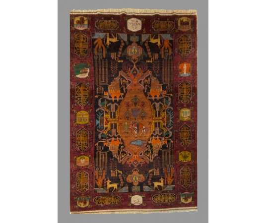 Antique Central Asian Carpet 1960's