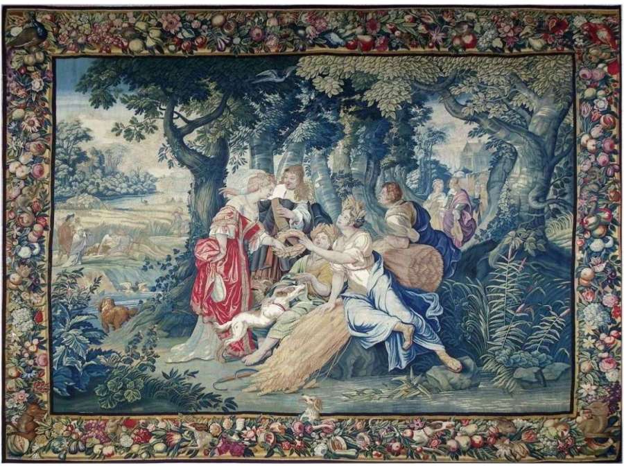 17th Century Wool Tapestry. Ateliers D'Anvers
