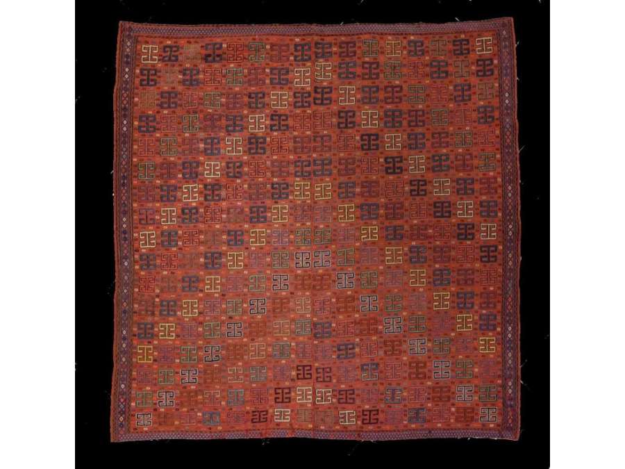 Oriental wool carpet +from the 19th century