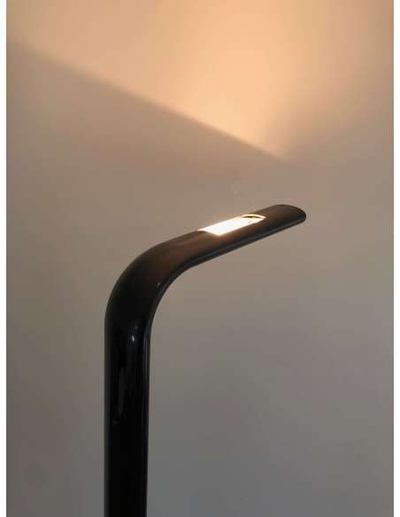 Lampadaire vintage en métal laqué noir du 20ème siècle-Bozaart