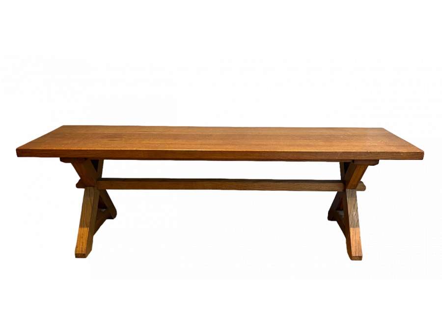 Vintage Brutalist coffee table in pine+ from the 20th century