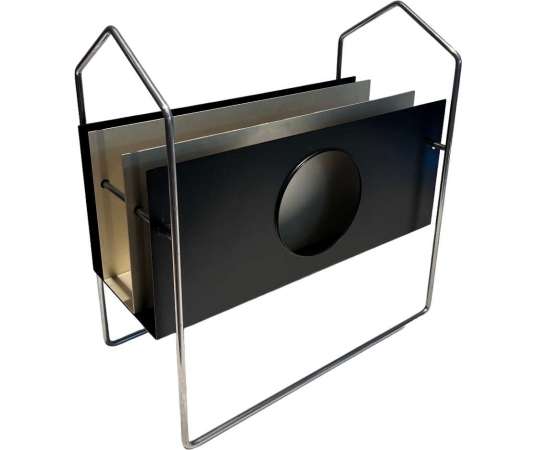 Vinatge metal magazine rack from the 20th century