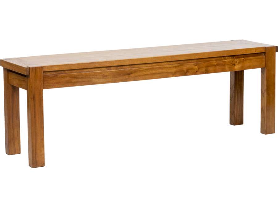 Vintage elm bench from the 20th century