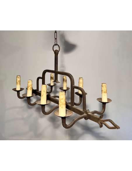 Wrought iron chandelier from the 20th century-Bozaart