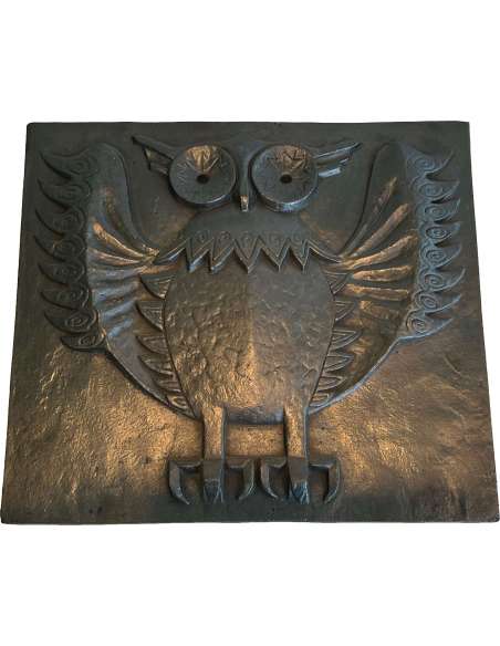 Modernist cast iron fireback from the 20th century Contemporary design-Bozaart