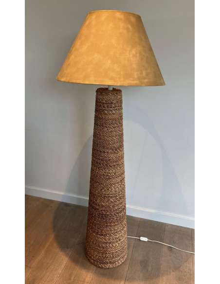 Vintage rope floor lamp from the 20th century-Bozaart