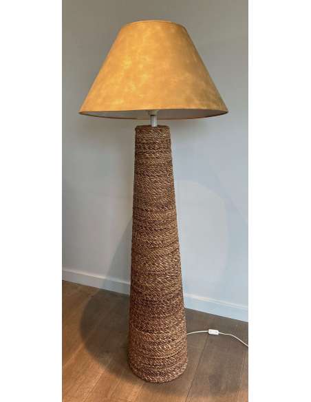 Vintage rope floor lamp from the 20th century-Bozaart