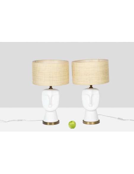 Pair of opaline lamps from the 20th century-Bozaart