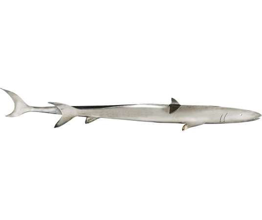 Solid silver shark by Gio Ponti from the 20th century