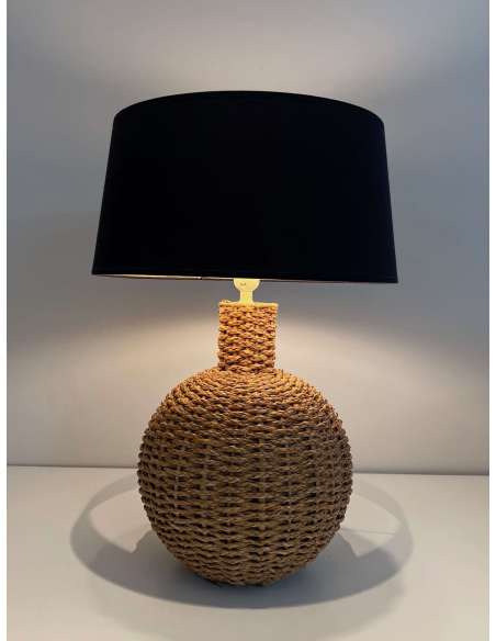Lampe vintage en corde du 20ème siècle-Bozaart