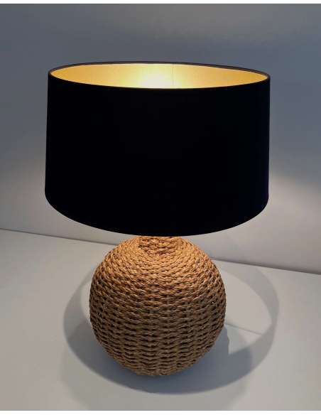 Lampe vintage en corde du 20ème siècle-Bozaart