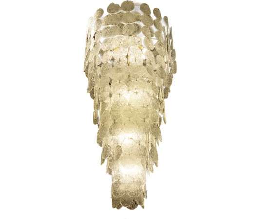Large vintage Murano glass chandelier from the 20th century