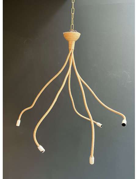 Vintage rope chandelier from the 20th century-Bozaart
