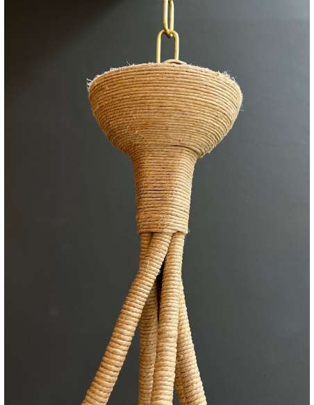 Vintage rope chandelier from the 20th century-Bozaart
