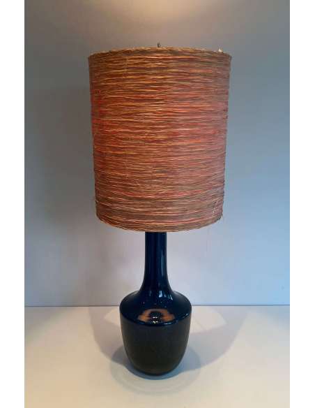 Lampe vintage en verre soufflé du 20ème siècle-Bozaart