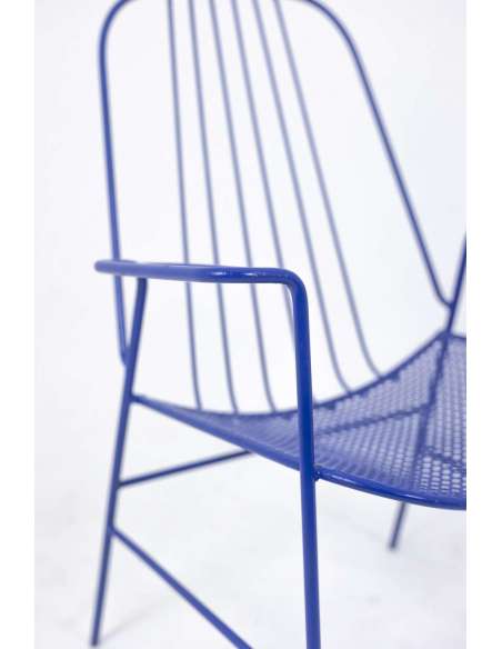 Vintage fauteuils en fer ajouré du 20ème siècle-Bozaart