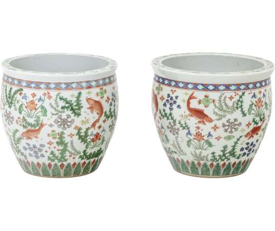Porcelain planters from the 20th century